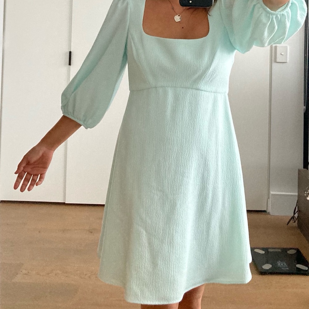 Black Halo blue midi dress - Picture 1 of 3